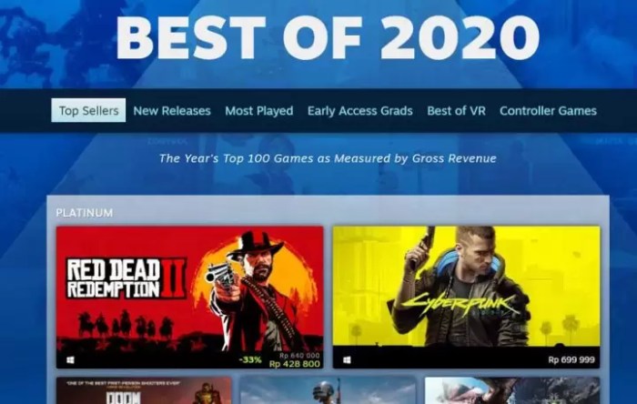 Daftar terlaris dafunda paling Daftar Game Steam Terlaris Tahun Ini