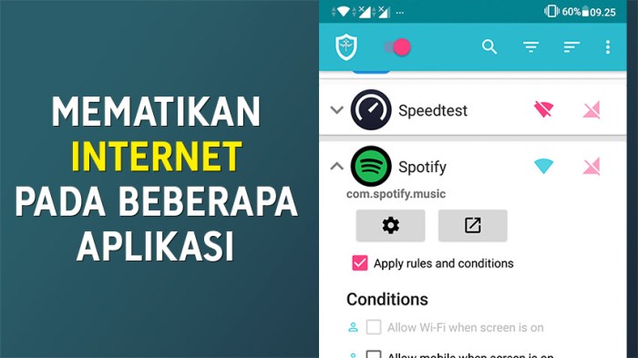 Trik Matikan Internet Aplikasi Tertentu Tanpa Root