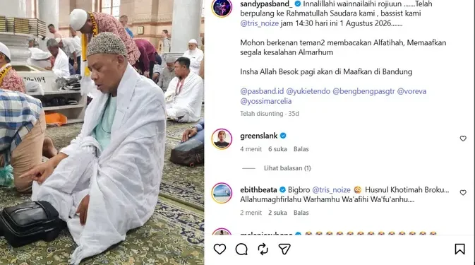 Bassis Pas Band Trisno Meninggal Dunia, Sahabat Memohon Doa untuk Mendiang