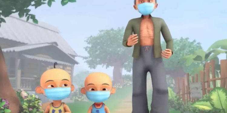 Upin Ipin Cs Sindir Kabut Asap Kebakaran di Indonesia
